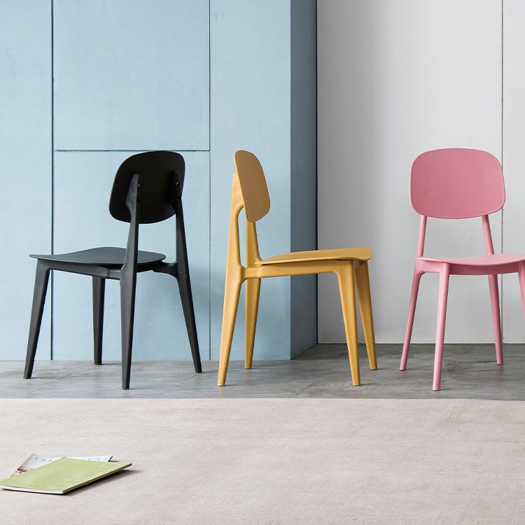 Modern Chair Dining Armless Chair with Plastic Legs for Kitchen Clearhalo ' kitchen&dining_furn' 'Dining Chairs' 'Dining Tables & Seating' 'dining_chair' 'furn' 'furn_dining_chair' 'Furniture' 'furniture_dining_chair' 'Kitchen & Dining Furniture' 'kitchen' 1200x1200_0b1f97e5-834a-4b74-82a6-5d31bfdd6a2b