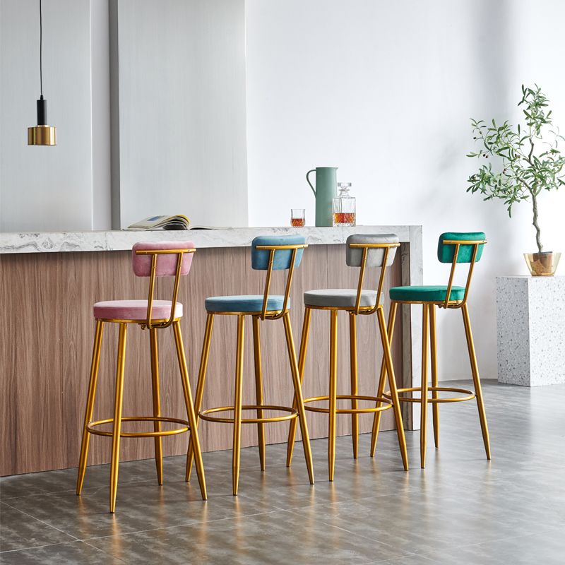 Modern Style Metal Bar Stool with Footrest Bistro Light Luxury Bar Stool Clearhalo 'Bar Furniture' 'Bar Stools' 'bar_stools' 'furn' 'furn_bar_stools' 'furniture_bar_stools' 'Kitchen & Dining Furniture' 'kitchen&dining_furn' 'kitchen' 'kitchen_furn' Furniture' 1200x1200_0b20e421-c430-4059-b1b3-297dea0cd252