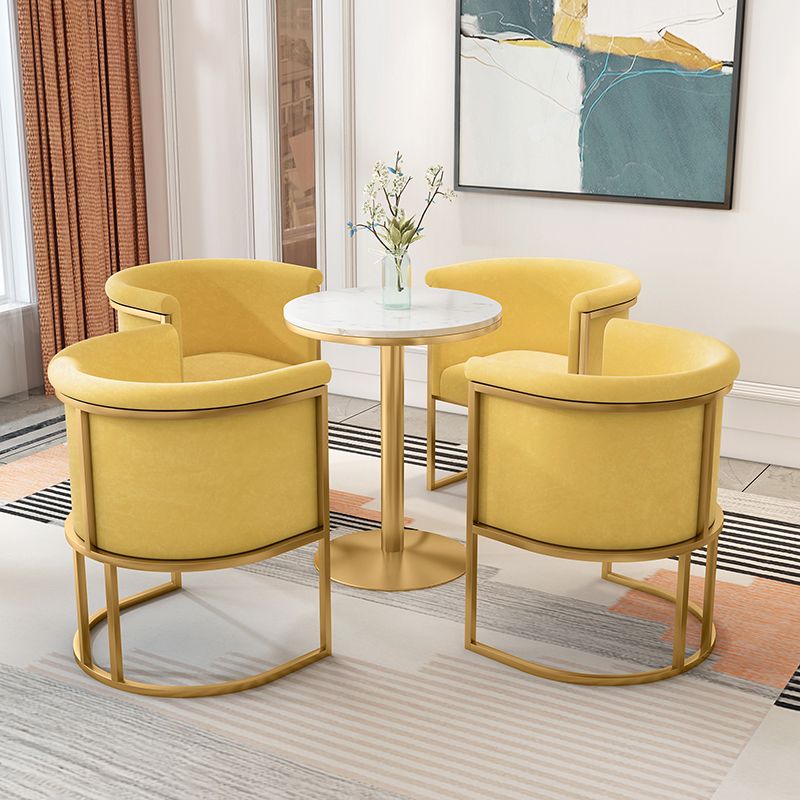 Parsons Velvet Arm Chair Velvet Gold Base Dining Chair for Dining Room Clearhalo 'Dining Chairs' 'Dining Tables & Seating' 'dining_chair' 'furn' 'furn_dining_chair' 'Furniture' 'Kitchen & Dining Furniture' 1200x1200_0b22f558-762a-4806-a0d7-207392d37268