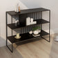 Urban Metal Shelf Bookcase Double Shelving Open Back Book Shelf Clearhalo 'Bookcases' 'furn' 'furn_bookcases' 'Furniture' 'Office Furniture' 1200x1200_0b23bf4b-4ef9-46b1-be34-64c856202efc