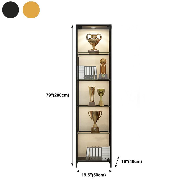 Glass Door Curio Display Glam Style Display Stand with Shelves Clearhalo 'Display & China Cabinets' 'display_china_cabinets' 'furn' 'furn_display_china_cabinets' 'Furniture' 'Kitchen & Dining Furniture' 1200x1200_0b26905b-9016-4701-aead-f1efb9b138ca