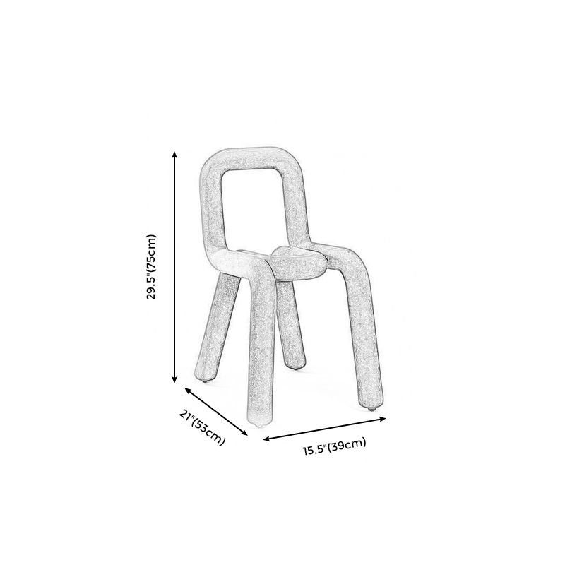 20.87 "W √ó 15.35" L √ó 29.53 "H Parsons Stoel Armless Accent Chair met basisvierbeen
