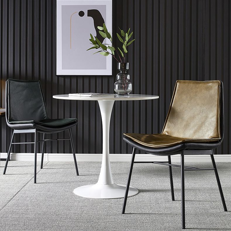 Industrial Style Leather Dining Chairs Solid Back Armless Side Chairs for Kitchen Clearhalo ' kitchen&dining_furn' 'Dining Chairs' 'Dining Tables & Seating' 'dining_chair' 'furn' 'furn_dining_chair' 'Furniture' 'furniture_dining_chair' 'Kitchen & Dining Furniture' 'kitchen' 1200x1200_0b2829f3-6cff-4747-b004-179ff12c33d6