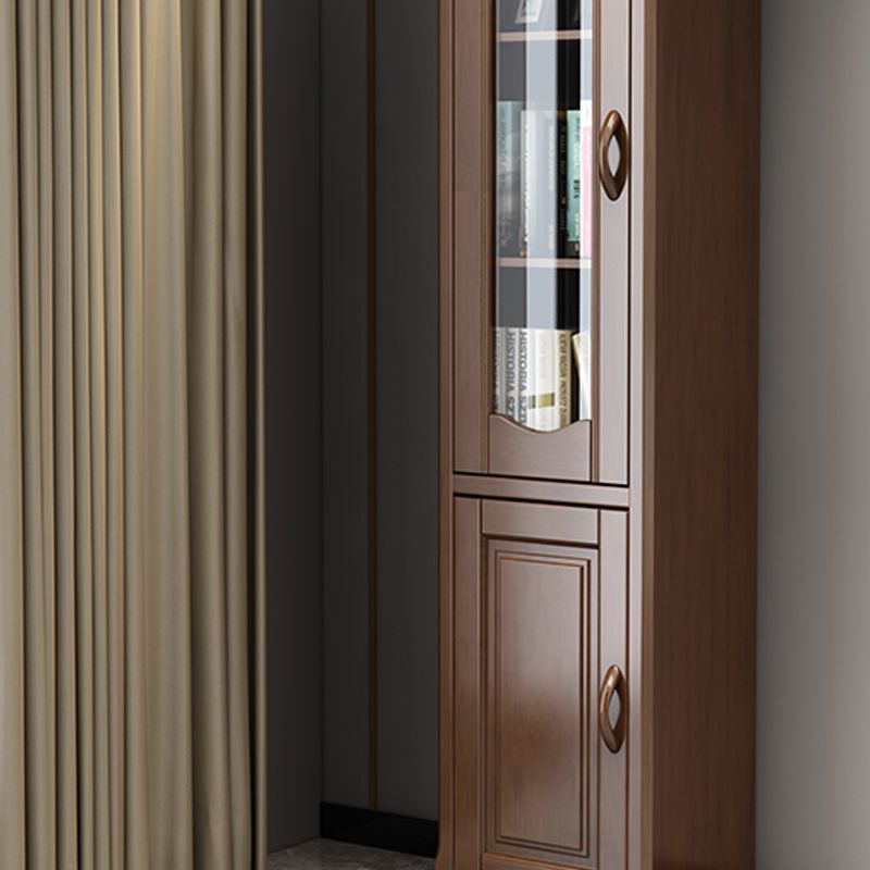 76.8 "高さ2-ドアアクセントキャビネット茶色の胸をパンした胸をパンした胸