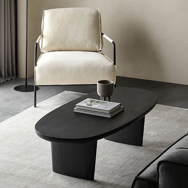 No Distressing Oval Single Coffee Table Sled Solid Wood Coffee Table Clearhalo 'Coffee & Accent Tables' 'Coffee Tables' 'coffee_tables' 'furn' 'furn_coffee_tables' 'Furniture' 'Living Room Furniture' 1200x1200_0b28681d-49b9-4c4b-9933-de8a0a4ff09e