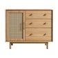 Moderne 3-lads dressoir Pine vaste houten buffetstandaard met 2 deuren