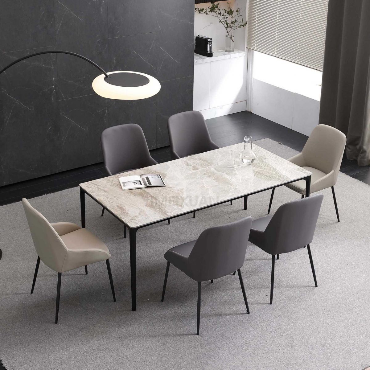 Sedia imbottita sala da pranzo casa finta sedia a braccio parsons