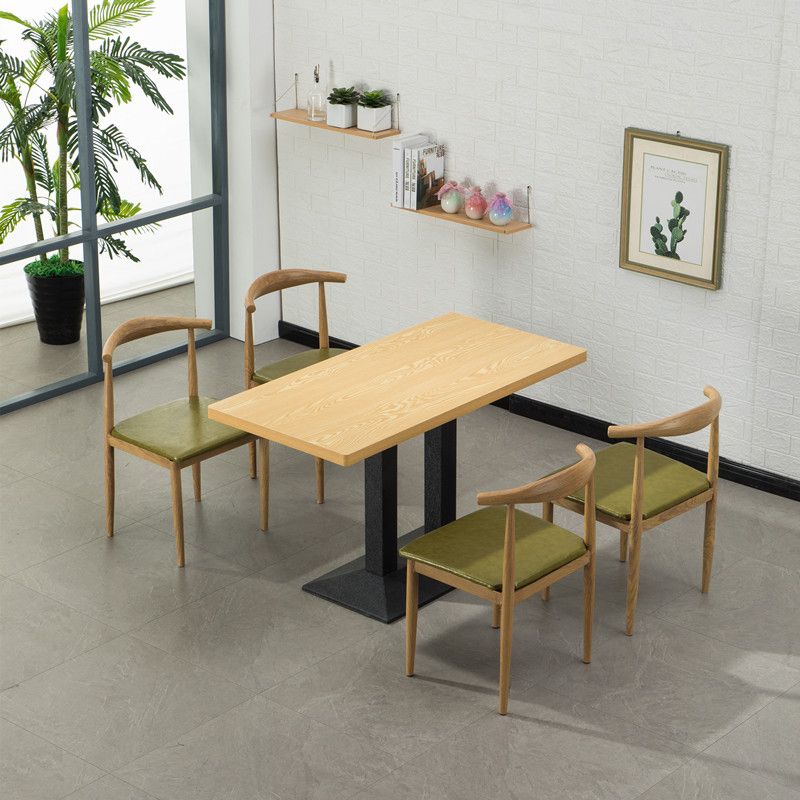 MDF 5 Pcs Modern Dining Room Set with Cow Horn Chairs Standard Height Dinette Set Clearhalo 'Dining Room Sets' 'Dining Tables & Seating' 'dining_room_set' 'furn' 'furn_dining_room_set' 'Furniture' 'furniture_dining_room_set' 'Kitchen & Dining Furniture' 'kitchen&dining_furn' 'kitchen' 1200x1200_0b2aac02-ce0a-4554-b14b-f8da84c451ec