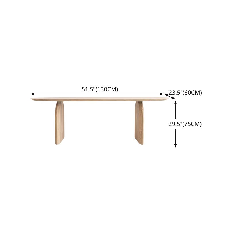 Oval Double Pedestal Modern Table Solid Wood Fixed Table for Home Use Clearhalo ' dining_table' 'Dining Tables & Seating' 'Dining Tables' 'furn' 'furn_dining_table' 'Furniture' 'furniture_dining_table' 'Kitchen & Dining Furniture' 'kitchen&dining_furn' 'kitchen' 'kitchen_dining_table' 1200x1200_0b2c2cd8-1a58-4d53-a225-e9d250c24aa9