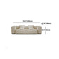 Cotton Blend Square Arm Sectional Sofa 25.6"High Cushion Back Sofa,White
