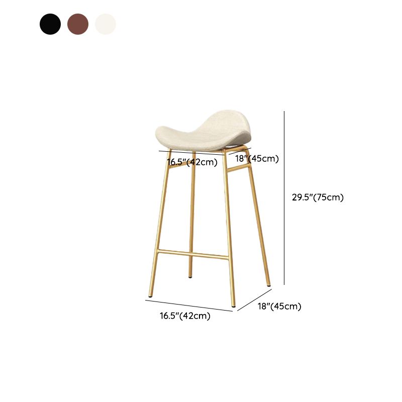 Faux Leather Bar Stools Glam Iron Backless Bar Stool with Footrest Clearhalo 'Bar Furniture' 'Bar Stools' 'bar_stools' 'furn' 'furn_bar_stools' 'Furniture' 'Kitchen & Dining Furniture' 1200x1200_0b2de7f2-abe2-4878-9b95-ee8a21d6f35b