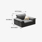 Dark Gray Faux Leather Sofa/Sectional Stain-Resistant Sofa for Living Room