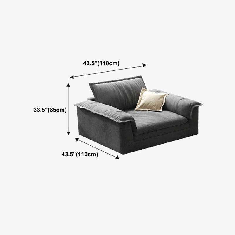 Dark Gray Faux Leather Sofa/Sectional Stain-Resistant Sofa for Living Room