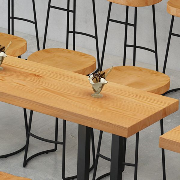 Juego de comedor de pub de madera maciza Glam, 1/2/4/7/9 piezas, juego de mostrador natural para cafetería