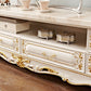 Open Storage TV Media Stand Glam TV Media Console with 6 Drawers