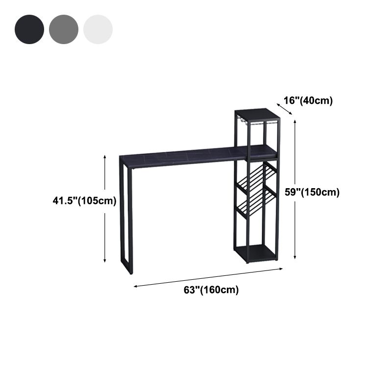 Modern Rectangle Bistro Bar Height Cocktail Table Marble Sled Indoor Bar Table Clearhalo 'Bar Furniture' 'Bar Tables' 'bar_tables' 'furn' 'furn_bar_tables' 'Furniture' 'furniture_bar_tables' 'Kitchen & Dining Furniture' 'kitchen&dining_furn' 'kitchen' 1200x1200_0b348dba-cc2c-4b3e-b32f-e6ca5ef1fb2c