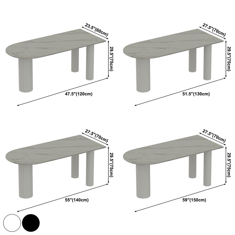 Solid Wood Legs Contemporary Free Form Dining Table Sintered Stone Dining Table for Kitchen Clearhalo ' dining_table' 'Dining Tables & Seating' 'Dining Tables' 'furn' 'furn_dining_table' 'Furniture' 'furniture_dining_table' 'Kitchen & Dining Furniture' 'kitchen&dining_furn' 'kitchen' 'kitchen_dining_table' 1200x1200_0b353efb-80cb-4bb2-85ee-4021aae6d278