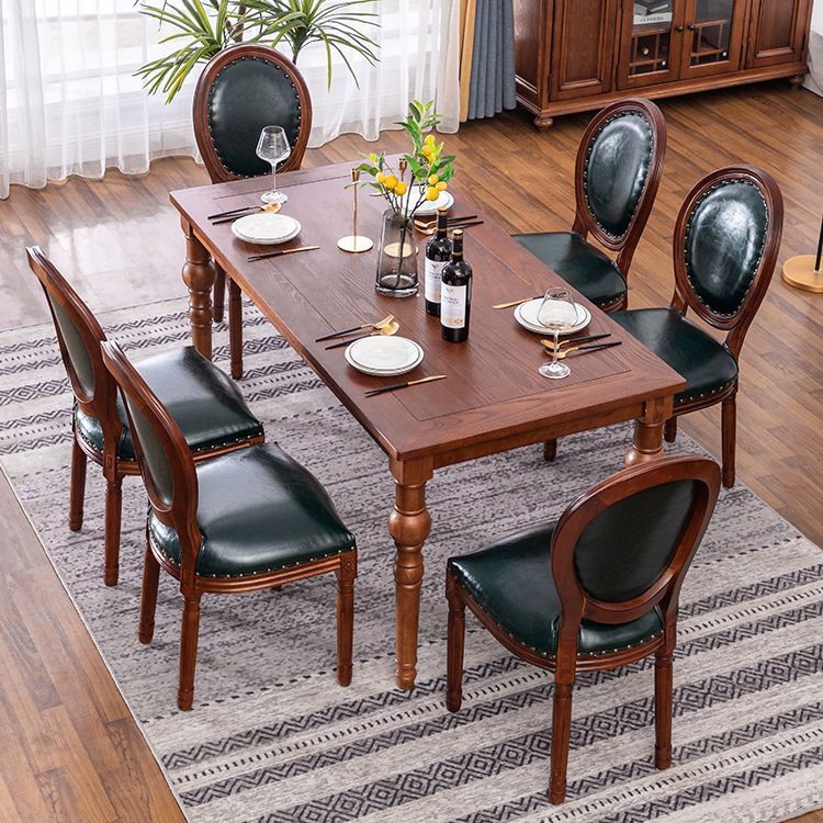 Traditional Solid Wood Dining Room Set with Rectangle Top and 4 Legs Base Dining Furniture Clearhalo 'Dining Room Sets' 'Dining Tables & Seating' 'dining_room_set' 'furn' 'furn_dining_room_set' 'Furniture' 'furniture_dining_room_set' 'Kitchen & Dining Furniture' 'kitchen&dining_furn' 'kitchen' 1200x1200_0b37112d-25a0-4d46-9400-dd916c971e52