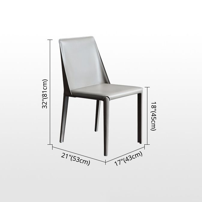 Contemporary Metal Kitchen Dining Side Chair Solid Back Dining Side Chair Clearhalo ' kitchen&dining_furn' 'Dining Chairs' 'Dining Tables & Seating' 'dining_chair' 'furn' 'furn_dining_chair' 'Furniture' 'furniture_dining_chair' 'Kitchen & Dining Furniture' 'kitchen' 1200x1200_0b377753-4144-436c-952e-d7a9ff0f2504