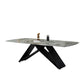 Stone Top Dining Table Traditional Luxury Table with Pedestal Base