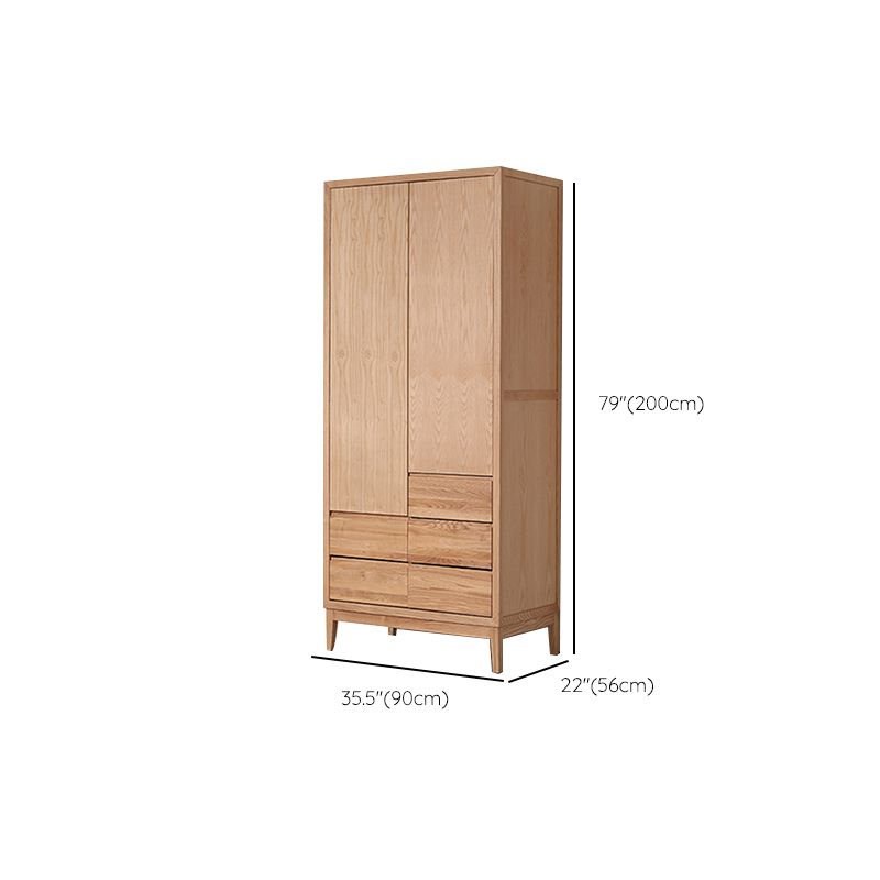 Modern Solid Wood Wardrobe Freestanding Bedroom Wardrobe with Legs Clearhalo 'Armoires & Wardrobes' 'armoires_wardrobes' 'Bedroom Furniture' 'furn' 'furn_armoires_wardrobes' 'Furniture' 1200x1200_0b379e62-0123-4a0f-8d7a-ceee923d096c