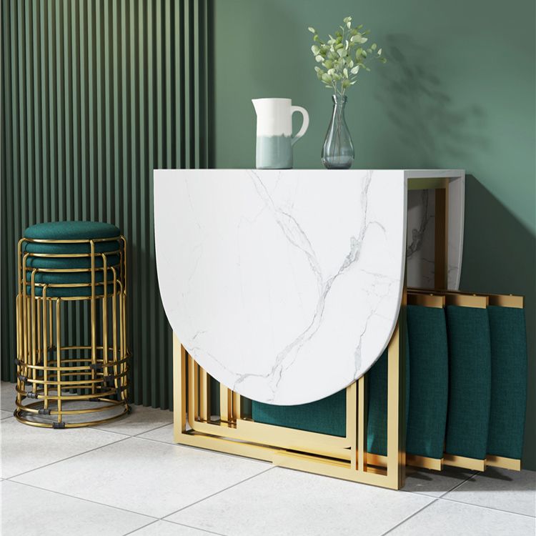 Modern Style White Dining Table Sintered Stone Drop-Leaf 56.3" Table(table only) Clearhalo ' dining_table' 'Dining Tables & Seating' 'Dining Tables' 'furn' 'furn_dining_table' 'Furniture' 'furniture_dining_table' 'Kitchen & Dining Furniture' 'kitchen&dining_furn' 'kitchen' 'kitchen_dining_table' 1200x1200_0b3acf2e-8c13-447d-9f5f-d1271b176f9b