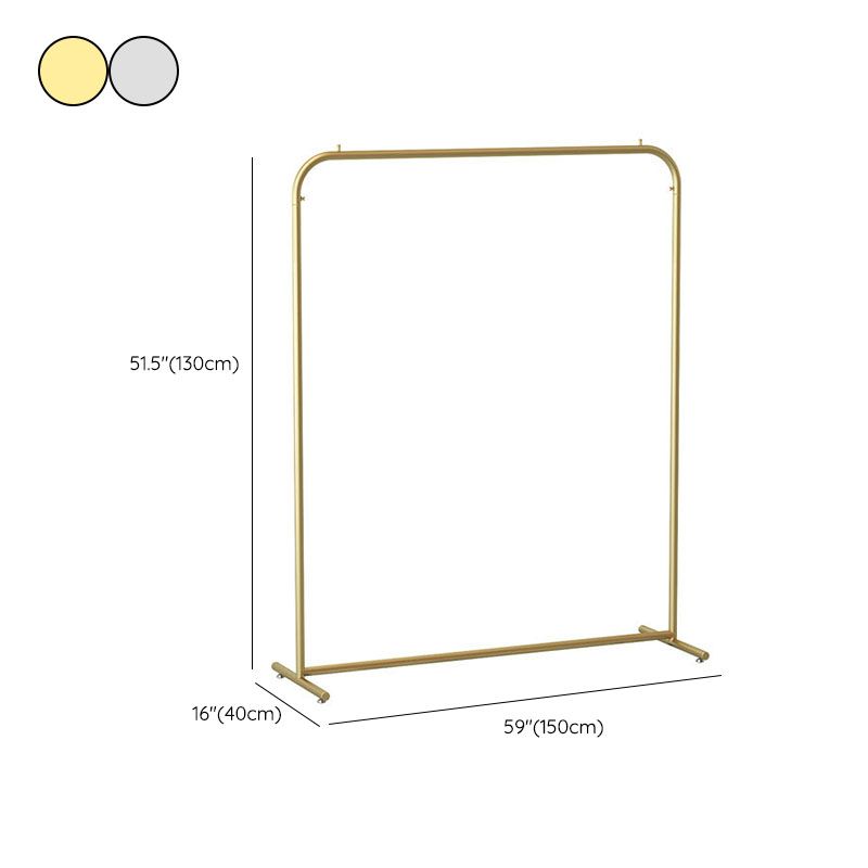 Glam Style Entry Hall Tree Metal Standing Coat Hanger for Living Room