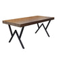 Industrial Rectangle Dining Room Table Pine Solid Wood Table with Black Double Pedestal Clearhalo ' dining_table' 'Dining Tables & Seating' 'Dining Tables' 'furn' 'furn_dining_table' 'Furniture' 'furniture_dining_table' 'Kitchen & Dining Furniture' 'kitchen&dining_furn' 'kitchen' 'kitchen_dining_table' 1200x1200_0b3ff382-3a59-4a91-bb3b-8774656d6fd8
