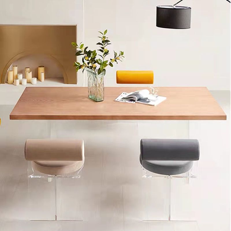 Contemporary Solid Back Dining Chair Acrylic Side Chair for Dining Room