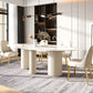 Metal Traditional Luxury Oval Dining Table Sintered Stone Table with White Legs Clearhalo ' dining_table' 'Dining Tables & Seating' 'Dining Tables' 'furn' 'furn_dining_table' 'Furniture' 'furniture_dining_table' 'Kitchen & Dining Furniture' 'kitchen&dining_furn' 'kitchen' 'kitchen_dining_table' 1200x1200_0b408faf-3932-4746-9a6e-2e4b21135138
