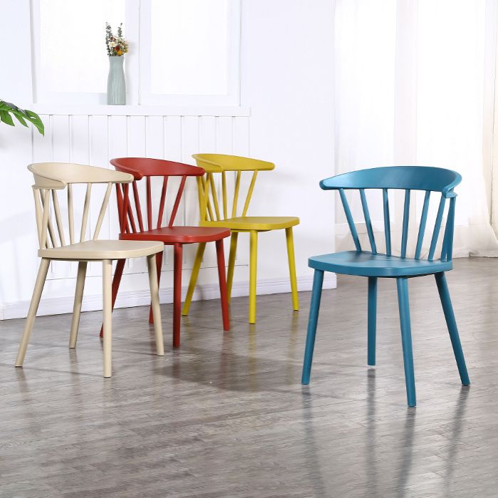 Contemporary Style Windsor Back Side Chair Plastic Dining Chair for Home Clearhalo ' kitchen&dining_furn' 'Dining Chairs' 'Dining Tables & Seating' 'dining_chair' 'furn' 'furn_dining_chair' 'Furniture' 'furniture_dining_chair' 'Kitchen & Dining Furniture' 'kitchen' 1200x1200_0b41af2f-1c5b-44ac-ae9a-1818ed920028