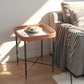 Modern Square Corner Table Cross Legs Side End Table for Living Room