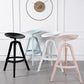 Scandinavian Swivel Bucket Bar Stool Plastic Armless Bar Stool with  with 3 Legs