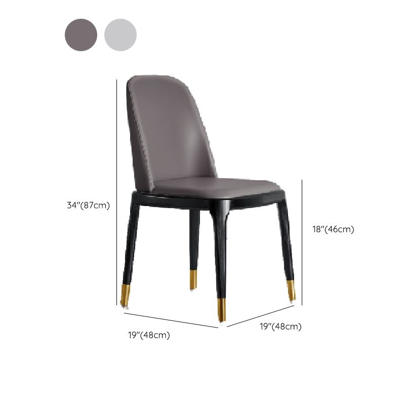 Contemporary Chair Solid Back Dining Room Chair for Dining Room