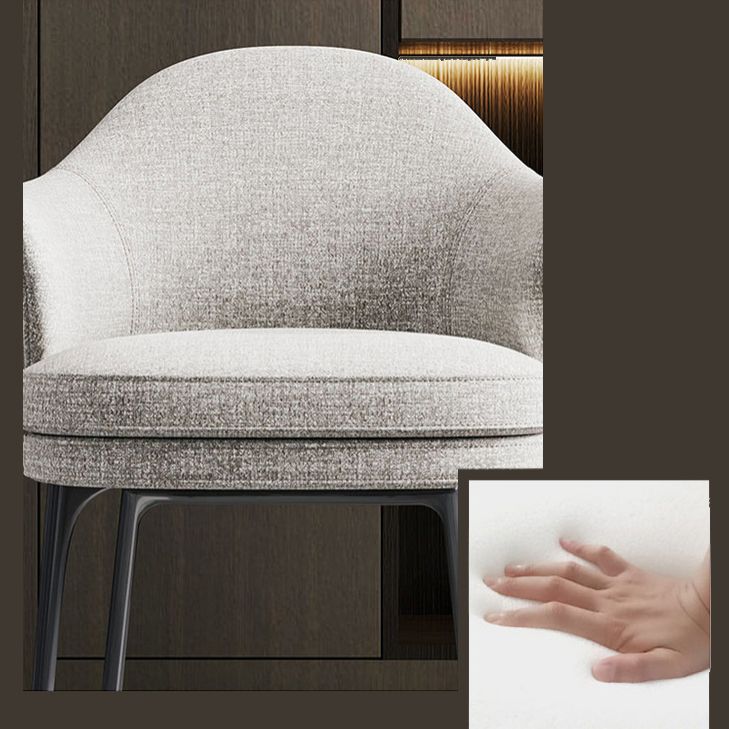 Contemporary Style Home Dining Arm Chair Metal Dining Chair with Black Legs Clearhalo ' kitchen&dining_furn' 'Dining Chairs' 'Dining Tables & Seating' 'dining_chair' 'Furniture' 'furniture_dining_chair' 'Kitchen & Dining Furniture' 'kitchen' 1200x1200_0b498140-3abf-4005-b5c8-fcb9d4900e2b