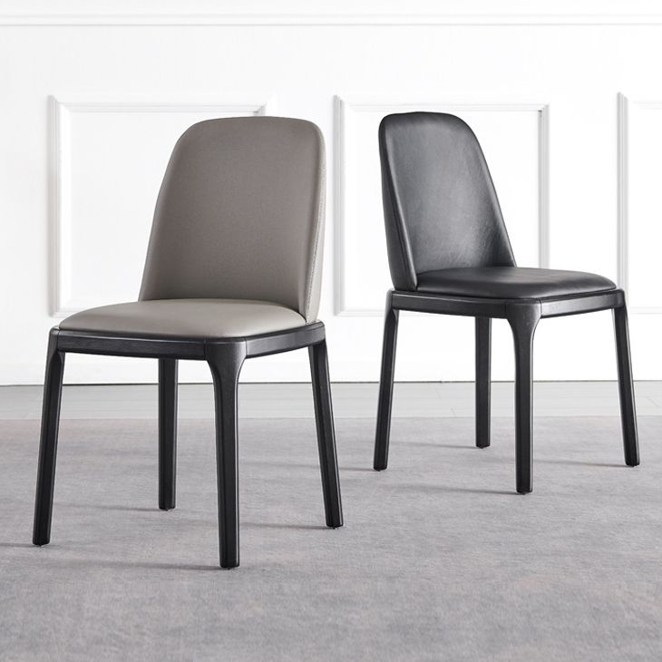 家のために木製の脚を備えたモダンなスタイルのダイニングチェアアームレスチェア