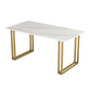 Sintered Stone Dining Table Traditional Luxury Sled Table with Gold Frame Clearhalo ' dining_table' 'Dining Tables & Seating' 'Dining Tables' 'furn' 'furn_dining_table' 'Furniture' 'furniture_dining_table' 'Kitchen & Dining Furniture' 'kitchen&dining_furn' 'kitchen' 'kitchen_dining_table' 1200x1200_0b4b3c1c-3b89-4572-863d-1edbef29a9bd