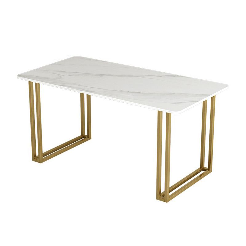 Sintered Stone Dining Table Traditional Luxury Sled Table with Gold Frame Clearhalo ' dining_table' 'Dining Tables & Seating' 'Dining Tables' 'furn' 'furn_dining_table' 'Furniture' 'furniture_dining_table' 'Kitchen & Dining Furniture' 'kitchen&dining_furn' 'kitchen' 'kitchen_dining_table' 1200x1200_0b4b3c1c-3b89-4572-863d-1edbef29a9bd