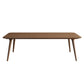 Rectangular Shaped Wooden Conference Table 4 Legs Task Desk in Brown