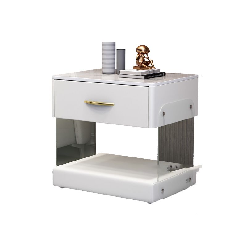 Armoire de chevet de lit moderne en bois massif avec tiroir