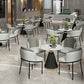 Industrial Style Home Side Chair Upholstered Dining Chair with Metal Leg