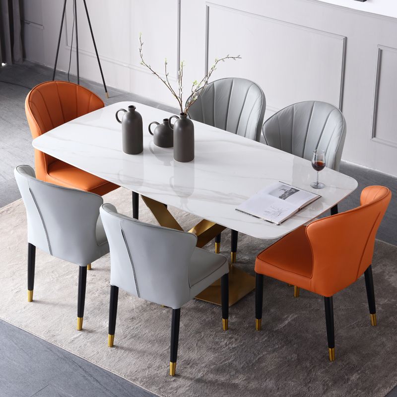 Sintered Stone Dining Table Luxury Style Pedestal Table for Dining Room Clearhalo ' dining_table' 'Dining Tables & Seating' 'Dining Tables' 'furn' 'furn_dining_table' 'Furniture' 'furniture_dining_table' 'Kitchen & Dining Furniture' 'kitchen&dining_furn' 'kitchen' 'kitchen_dining_table' 1200x1200_0b4c83e0-5ea2-4918-b6a4-baa47375c681