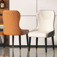 Modern Style Leather Chair Armless Parsons Chair with Wooden Legs for Kitchen Clearhalo ' kitchen&dining_furn' 'Dining Chairs' 'Dining Tables & Seating' 'dining_chair' 'furn' 'furn_dining_chair' 'Furniture' 'furniture_dining_chair' 'Kitchen & Dining Furniture' 'kitchen' 1200x1200_0b4d052e-2617-40ae-bf69-18a657a2c7ad