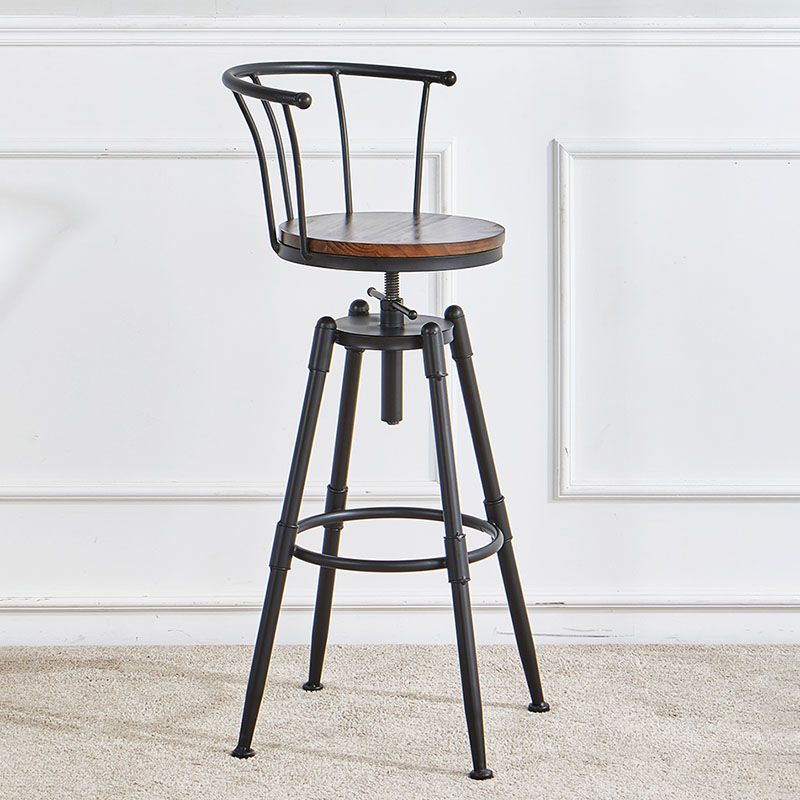 Industrial Style Bar-stool Metal 4 Legs Round Seat Barstool for Kitchen Bar Clearhalo 'Bar Furniture' 'Bar Stools' 'bar_stools' 'furn' 'furn_bar_stools' 'furniture_bar_stools' 'Kitchen & Dining Furniture' 'kitchen&dining_furn' 'kitchen' 'kitchen_furn' Furniture' 1200x1200_0b4dd315-8f8a-403c-a91a-e07b6561f163