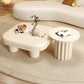 Contemporary Cocktail Table White Wooden Coffee Cocktail Table