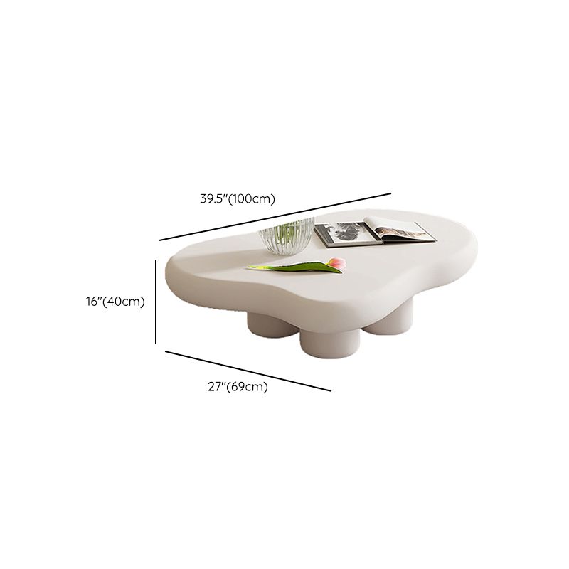 Artificial Wood Coffee or End Table Contemporary 4 Legs Coffee Table in Beige Clearhalo 'Coffee & Accent Tables' 'Coffee Tables' 'coffee_tables' 'furn' 'furn_coffee_tables' 'Furniture' 'Living Room Furniture' 1200x1200_0b4fcf9b-2e64-4f7e-a778-f2ba47b677cb