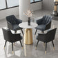 Glam Metal Arm Dining Chair Faux Leather Side Chair for Restaurant Use Clearhalo ' kitchen&dining_furn' 'Dining Chairs' 'Dining Tables & Seating' 'dining_chair' 'furn' 'furn_dining_chair' 'Furniture' 'furniture_dining_chair' 'Kitchen & Dining Furniture' 'kitchen' 1200x1200_0b529ca9-e987-4f06-912b-cb90c37894bd
