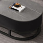 Oval Coffee Table Slate Nesting Coffee Table Set with Black Legs Clearhalo 'Coffee & Accent Tables' 'Coffee Tables' 'coffee_tables' 'furn' 'furn_coffee_tables' 'Furniture' 'Living Room Furniture' 1200x1200_0b52b40c-b5a9-46bd-a6c5-560c9864c7e0