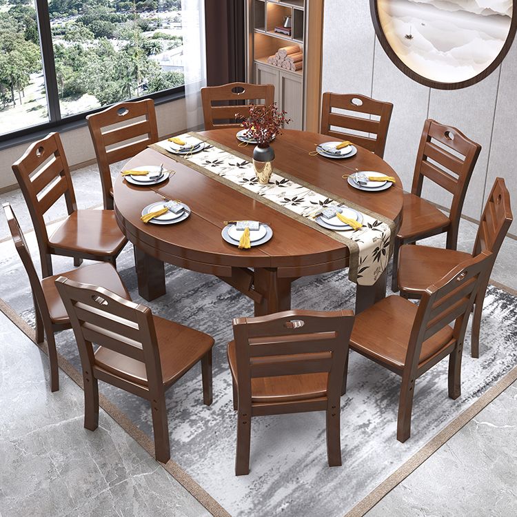 Contemporary Solid Wood Extendable Table Round Standard Dining Table for Kitchen Clearhalo ' dining_table' 'Dining Tables & Seating' 'Dining Tables' 'furn' 'furn_dining_table' 'Furniture' 'furniture_dining_table' 'Kitchen & Dining Furniture' 'kitchen&dining_furn' 'kitchen' 'kitchen_dining_table' 1200x1200_0b5424fb-5510-4b96-b211-fa6e8a81aa70
