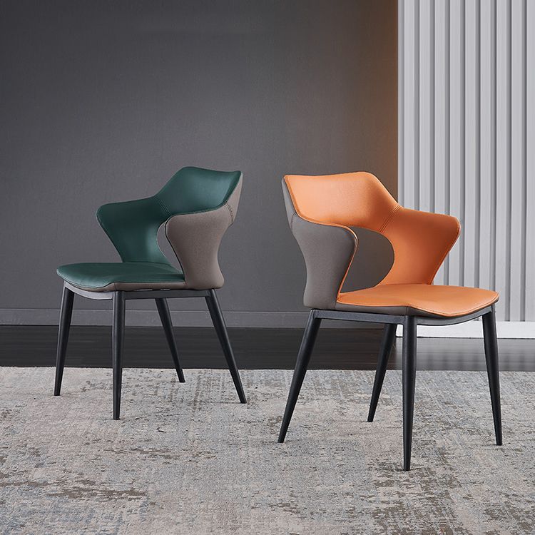 Scandinavian Style Metal Dining Chair Set Kitchen Dining Wingback Arm Chairs Clearhalo ' kitchen&dining_furn' 'Dining Chairs' 'Dining Tables & Seating' 'dining_chair' 'furn' 'furn_dining_chair' 'Furniture' 'furniture_dining_chair' 'Kitchen & Dining Furniture' 'kitchen' 1200x1200_0b55863d-f77b-49a2-8121-e345b1a1b27e